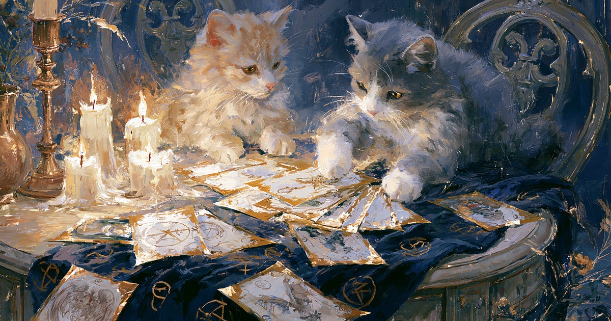 I made a tarot app where two cats read your cards and it now decides what my friends and I eat for d